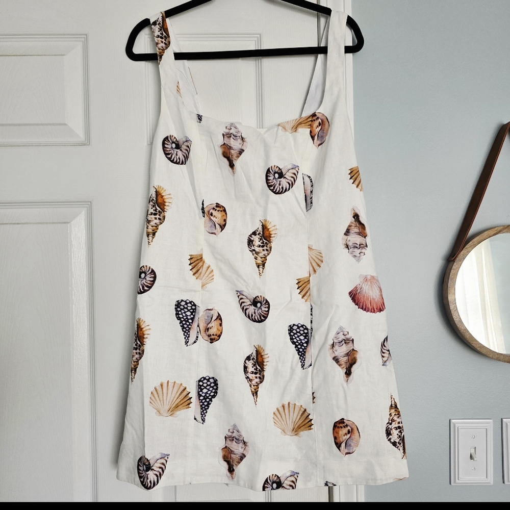 NWOT Steph Shell Linen Mini Dress L - Picture 3 of 12